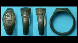 Ring, Medieval, Men's, Sword and Arm, c. 9th-13th Century